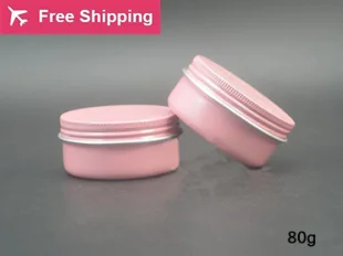 

80g 50pcs/lot empty round colorful aluminum metal tin cans bottle with lids,cosmetic cream container box aluminum jar