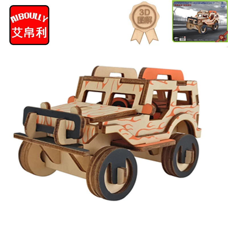 wooden jeep toy