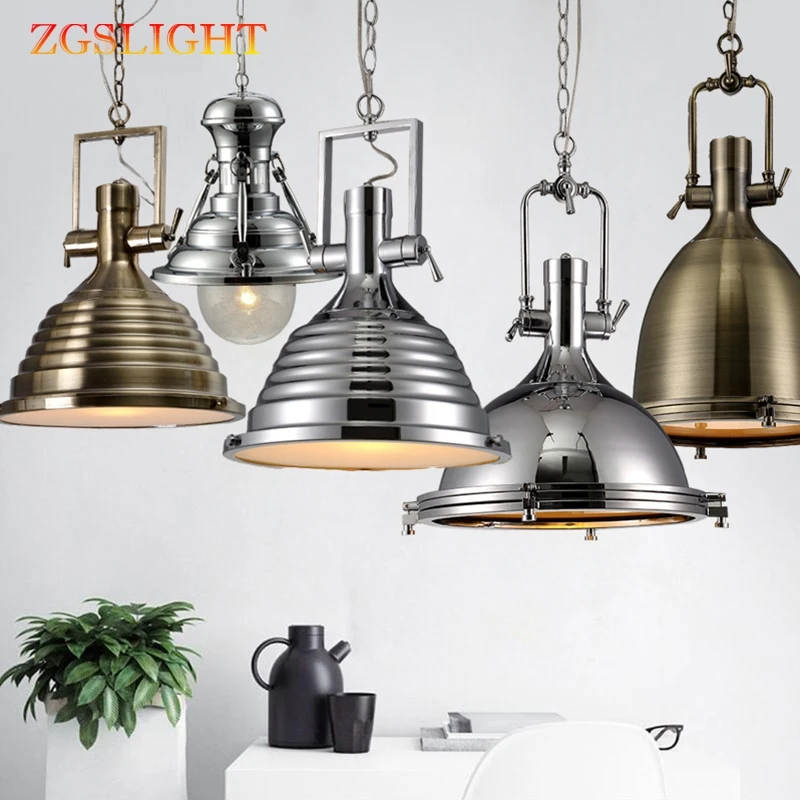 Vintage loft American chain pendant light country restaurant heavy metals industry lamp the wind restoring ancient ways