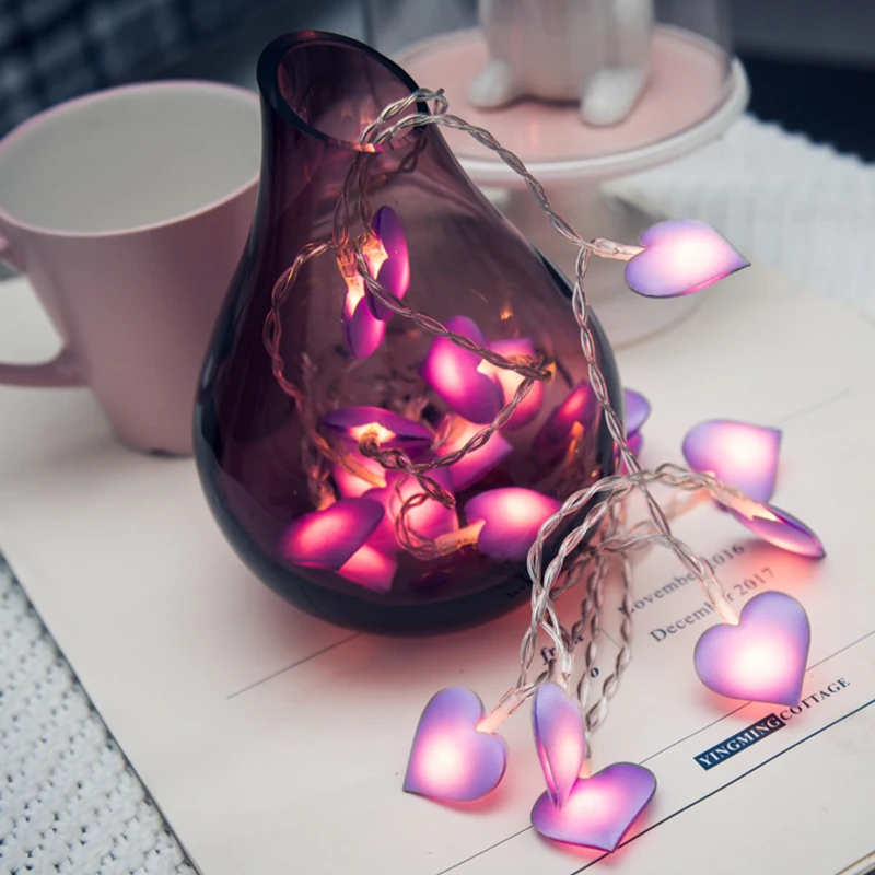 Goedkoop Led Liefde Hart Bruiloft String Fairy Light Kerst LED Led Fairy Roze Meisje String Light Indoor Party Garden Garland verlichting