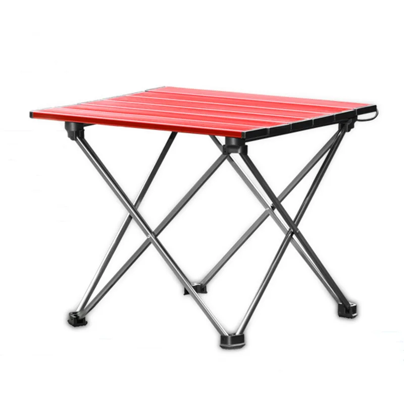 

Portable Table Foldable Folding Camping Hiking Desk Traveling Outdoor Picnic New RED Al Alloy Ultra-light