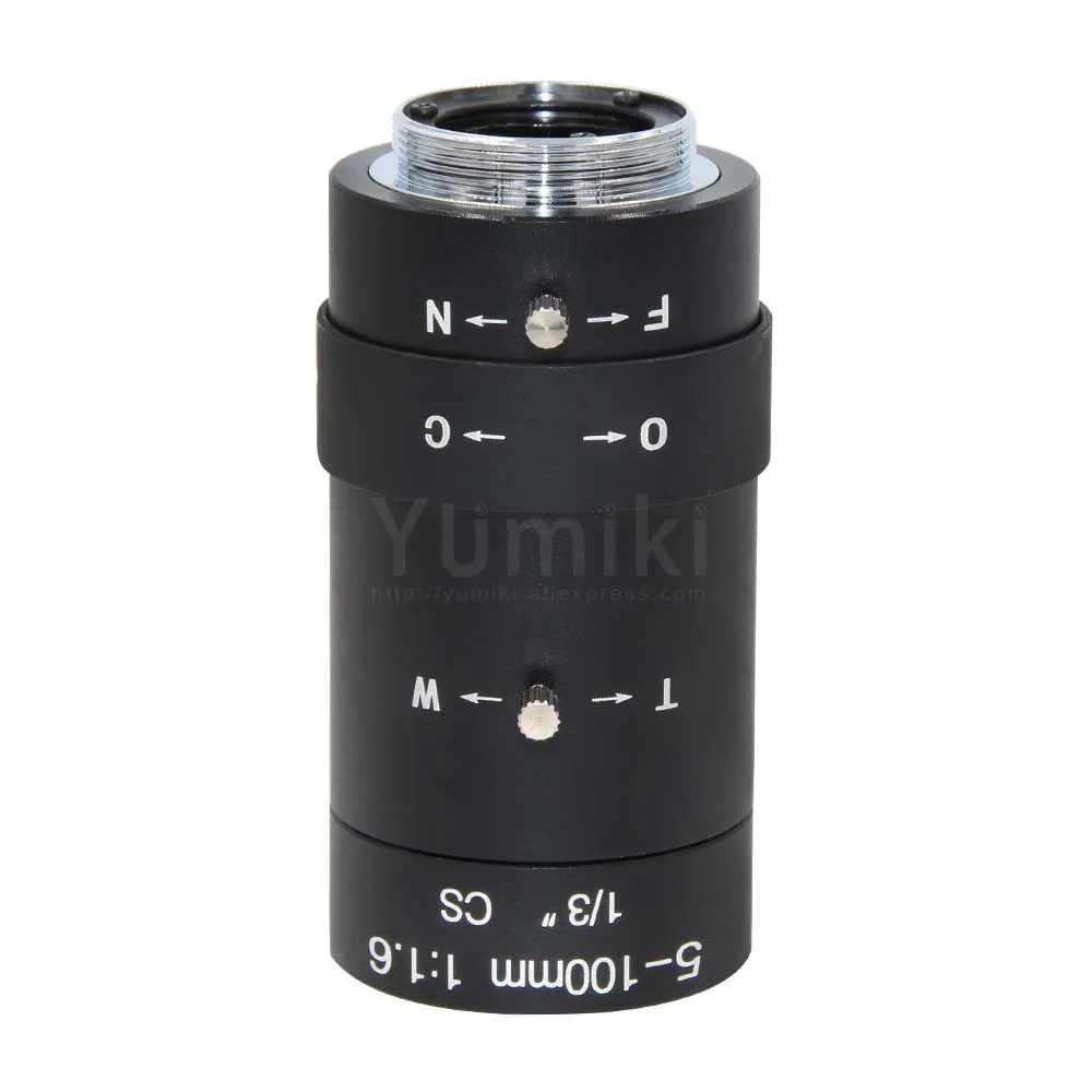 Yumiki 5-100mm Megapixel MP HD foco manual