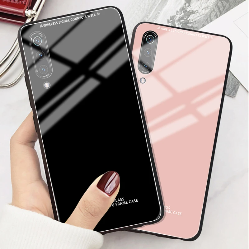 

Glass Case For Xiaomi Redmi 7 7A Note 7 Pro 6 Mi9 Mi8 SE Lite Max 3 Pocophone F1 Luxury Mirror Silicone TPU Edge Back Cover