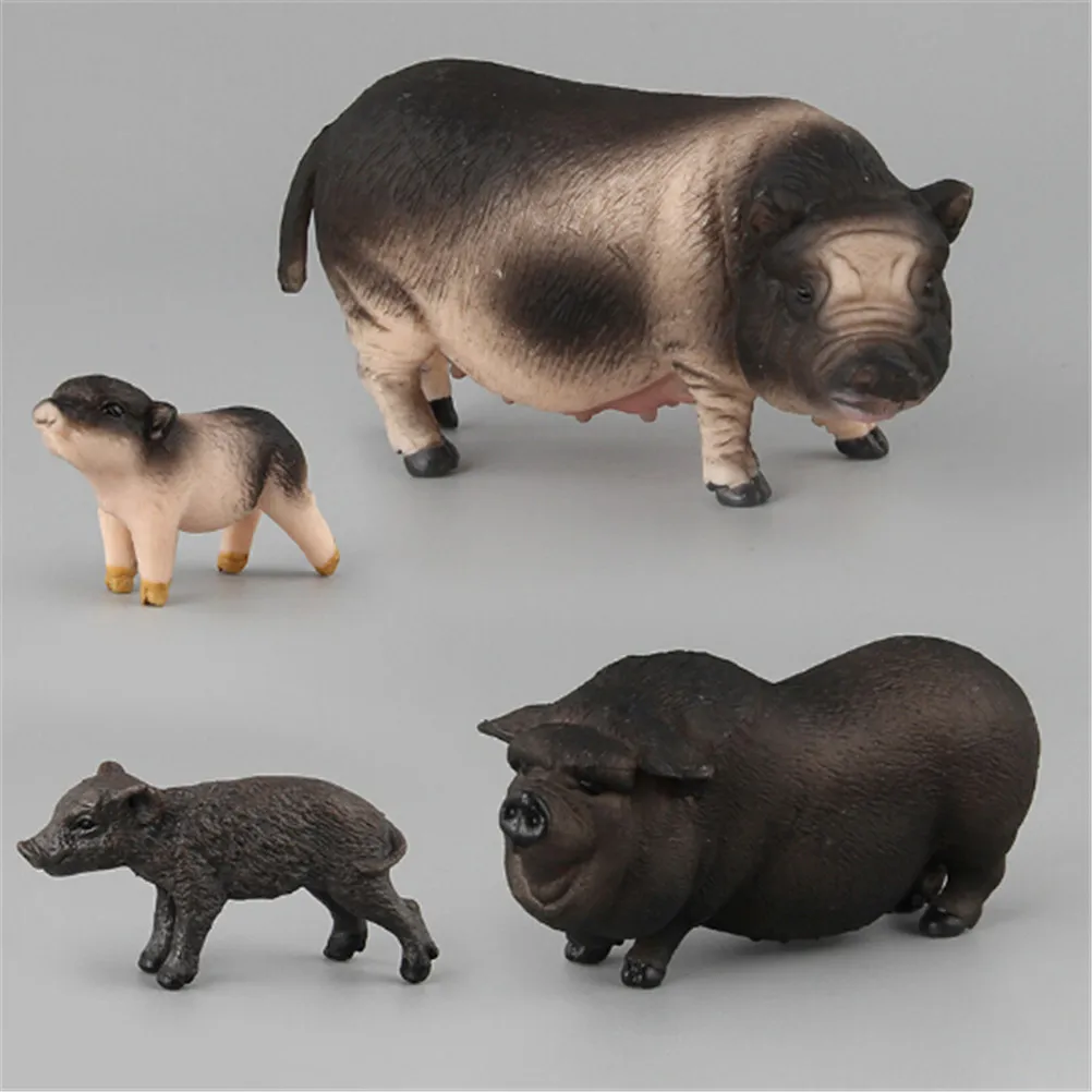 Статуэтка поросенок, оригинальные Домашние животные, домашняя свинья, семейный набор, фигурка, развивающая фигурка, игрушка, подарок для детей