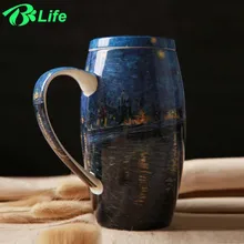 Nette Große Originalität Keramiktassen Hand Malerei Retro Becher Kaffee Milch Tee Tasse Wasserflasche Drink Geschenk