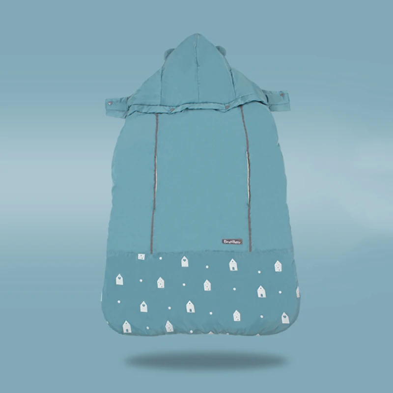 Теплый кенгуру пальто Хипсит, накидка Детский рюкзак слинг обёрточная бумага для маленьких мантия накидка водонепроница осень зим - Цвет: Lake blue