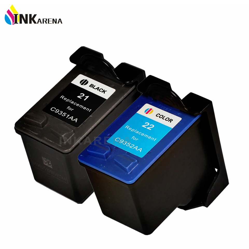 INKARENA 21 22 Remanufactured Ink Cartridge Replacement For HP21 22 Deskjet 3915 1530 1320 1455 F2100 F2180 F4100 F4180 Printer