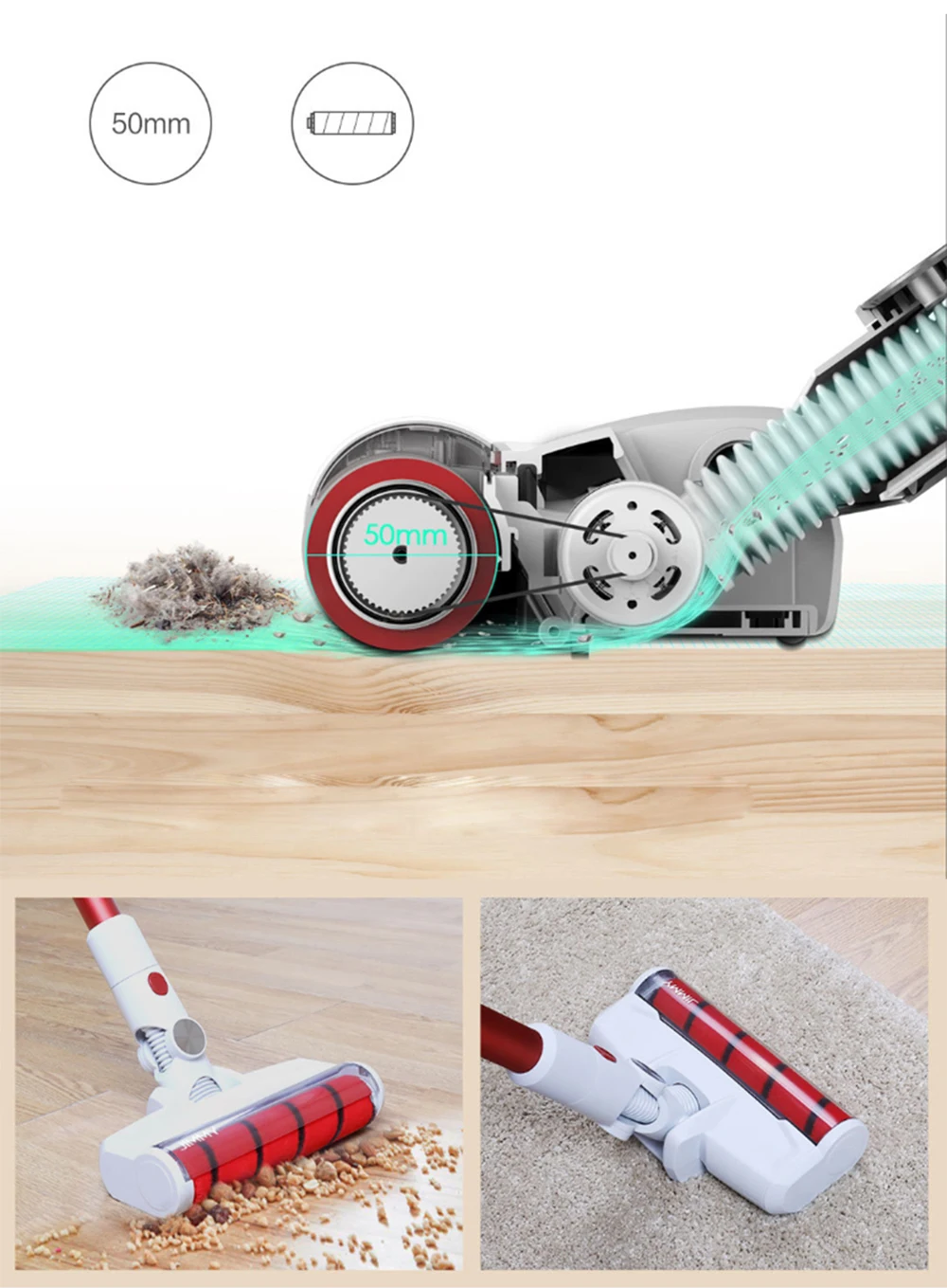 Cheap [Free Duty] Jimmy JV51 Vacuum Cleaner Handheld Strong Suction Wireless Vacuum Cleaner JV53 JV51 HEPA Filter Accessory 21