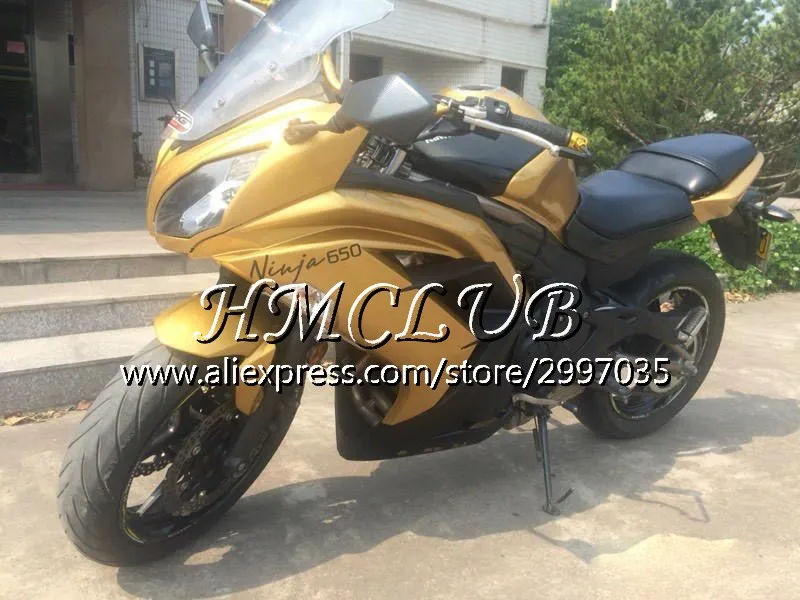 Инъекции для KAWASAKI NINJA 650R ER-6F 2012 2013 69HC. 0 ER 6F Ninja650R ER6 F ER6F 12, 13, 14, 15 лет, Обтекатели новые винно-красного цвета - Цвет: No. 16 Golden