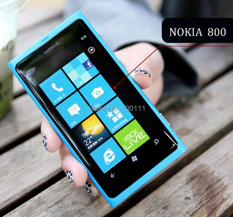

Refurbished Unlocked Original Nokia lumia 800 Mobile Phone with 3.7" Touchscreen wifi MP3 8MP 16GB ROM Windows / Free Shipping