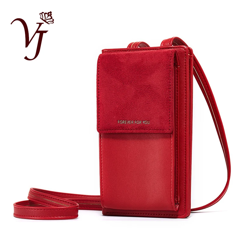 

Small Shoulder Bag For Women Leather Phone Wallet Female Messenger Bags Ladies Multi-Function Scrub Zipper Purse Mini Handbags