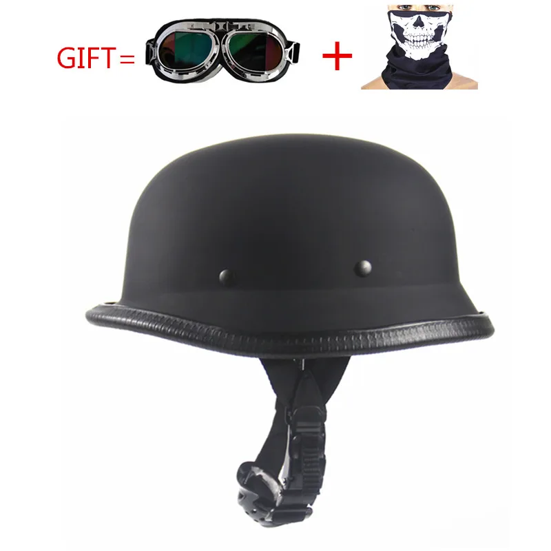 German font b Motorcycle b font WWII Style Half Helmet Chopper Biker Pilot font b Goggles