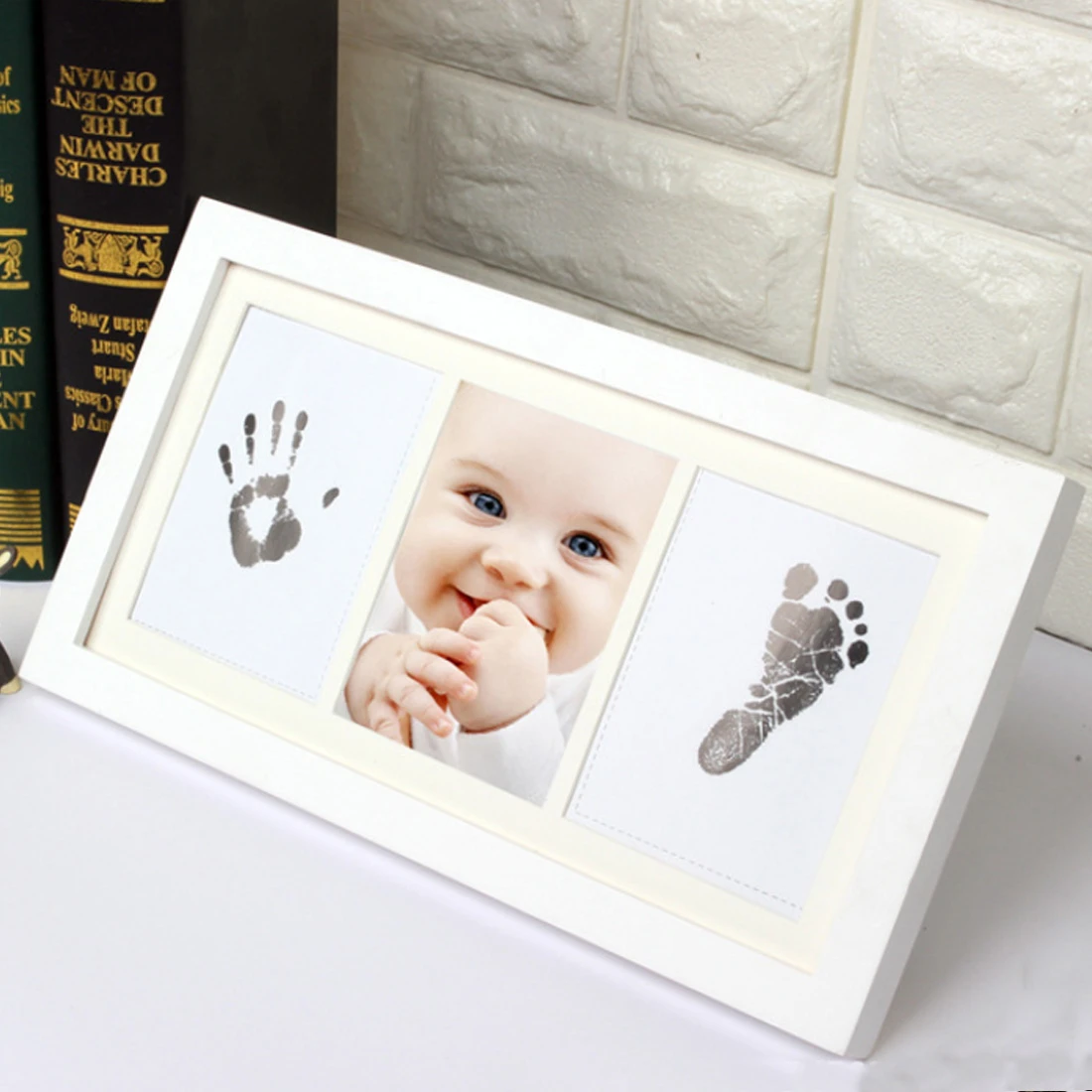 Cadre Photo Bricolage Pour Nouveau Ne 1 Piece Motif D Empreinte Tampon D Encre Tactile Sans Encre Decoration Cadeau Pour Bebe Fille Garcon Aliexpress
