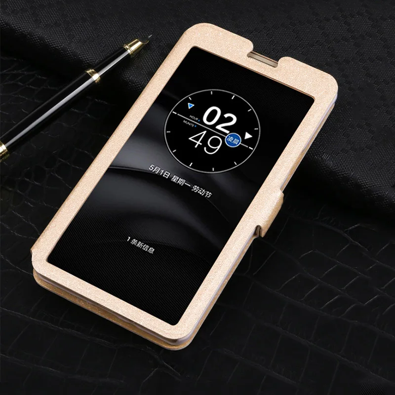 Флип кейс для Alcatel One Touch POP C7 7041D OT 7040D роскошное окно быстрого просмотра Pop Star 5022D