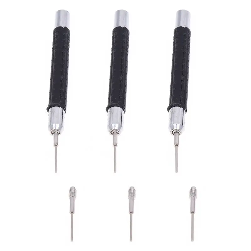 

3x Pin Remover pen extractors watchband change 0.7-0.9mm watchband tool bracelet shorter +3 Pen (Black)