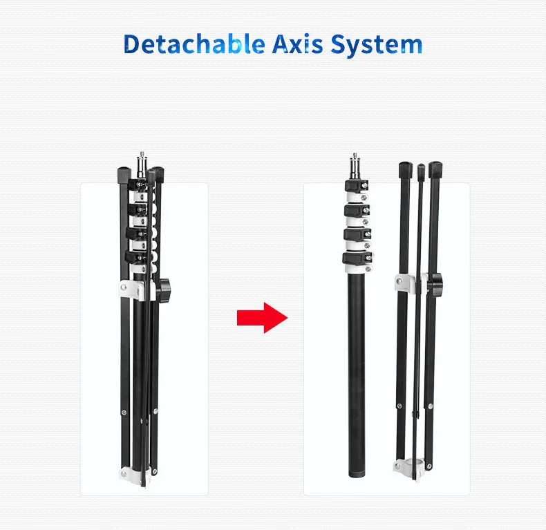 HPUSN B5 складной 210 см светильник стенд 6.9ft металлический Портативный складной штатив монопод 5-секционный стрелы триггер для студийной вспышки светильник нагрузка 3 кг