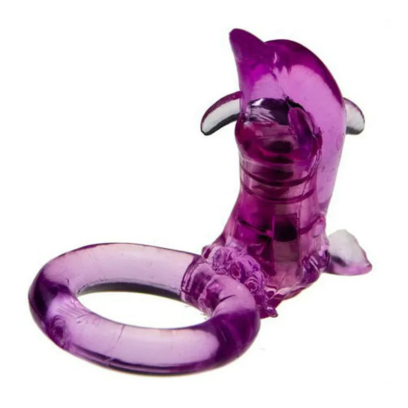 AE000200--Hot Cute Dolphin Vibrating Silicone Cock Ring Long Lasting Penis Rings Delay Ring Penis Sleeve Sex Toys Sex Products Adult Toy (2)