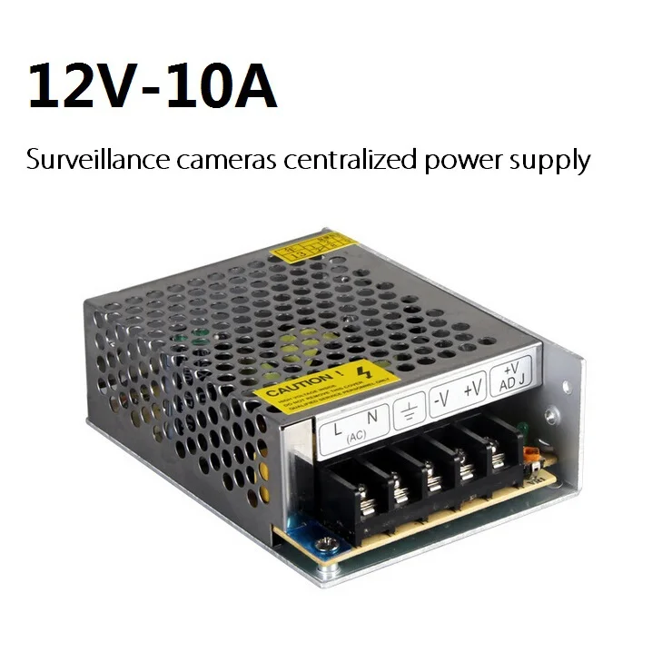 12V/10A Surveillance cameras centralized power supply monitoring