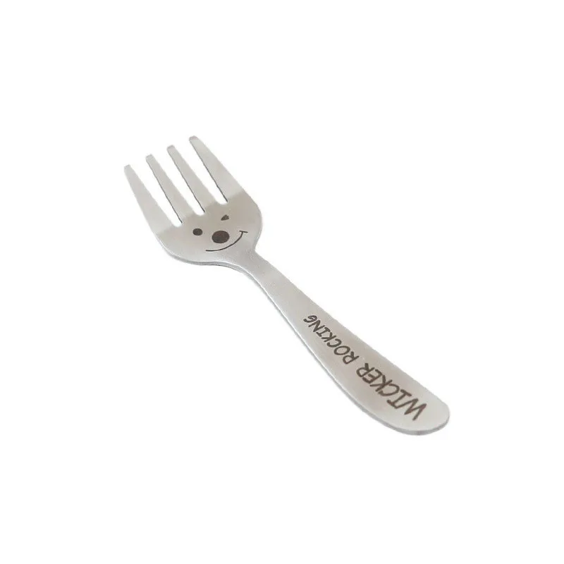 1PC Smile Tableware Stainless Steel Ice Cream Tea Coffee Dinnerware for Children Gift (1)
