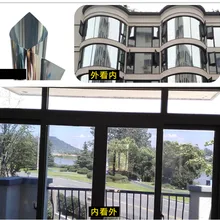 Новая оконная пленка одностороннее зеркало двойной серебряный изоляционный оттенок отражающая солнце украшение дома Лето обязательно-Вмещает 65 см х 500 см