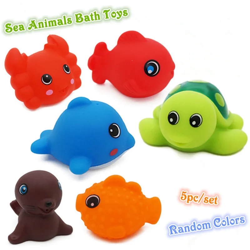 5pcs/lot Bath Toys in the Barthroom Kids Water Toys for Children Soft