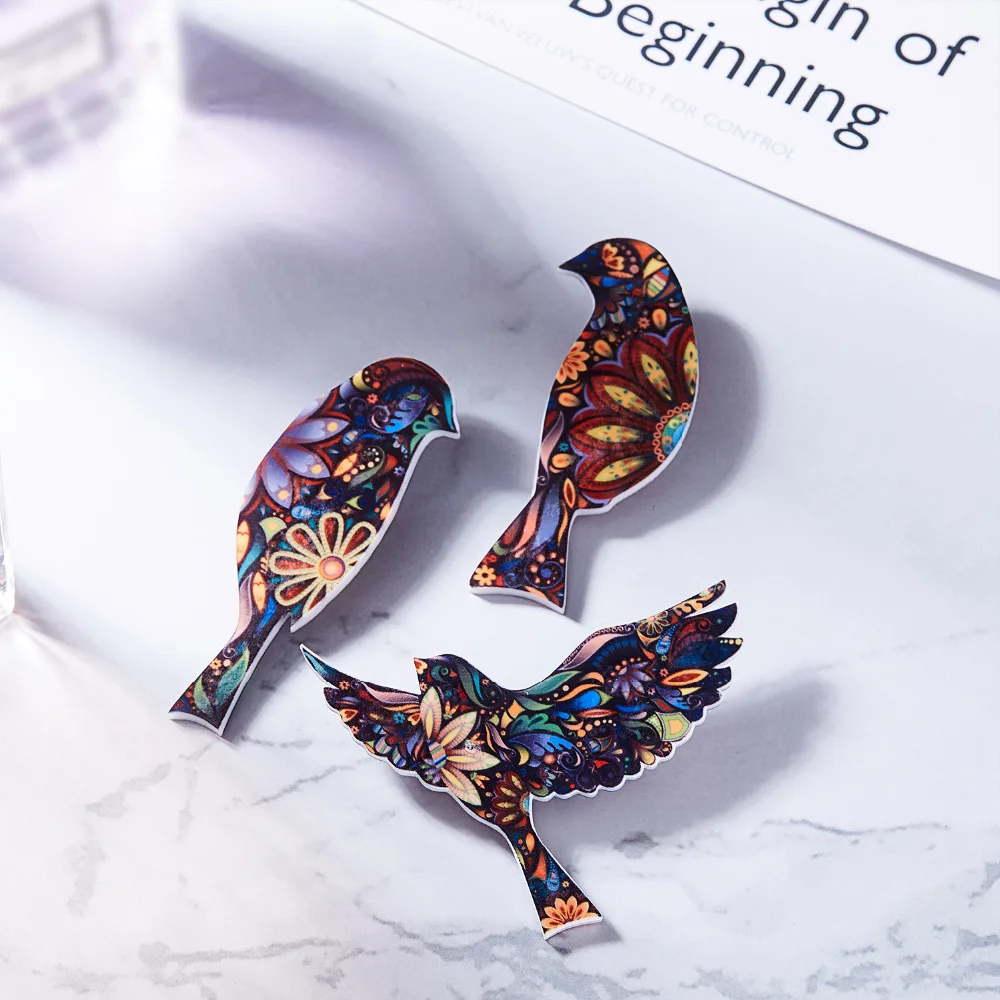 Acrylic Printing Flower Animal Birds Horse Tortoise Cat Eagle Elephant Brooch Pin Jewelry For Women Men Costume Brooches Pins Acrylic Printing Flower Animal Birds Horse Tortoise Cat Eagle Elephant Brooch Pin Jewelry For Women Men Costume Brooches Pins