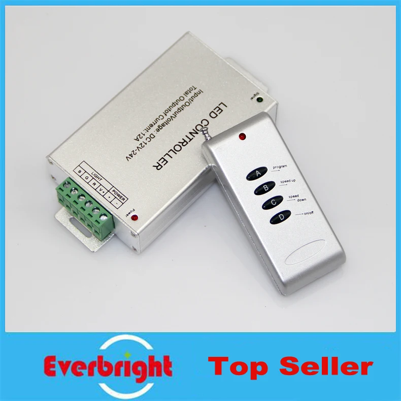 

12-24V 4 key RF Remote Controller RGB LED strip controller can connect 15-20m led strip light SMD5050 SMD3528