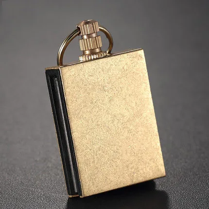 

Gold Flint Matches Striker Rectangular Flint Stone Cigarette Lighters Key Ring Instant Emergency Fire Starter Survival Tools