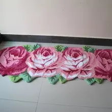 4 розовый ковер, напольный коврик ручной работы, противоскользящий современный ковер, ковры для кухни, ковры в форме розы, ковер для спальни