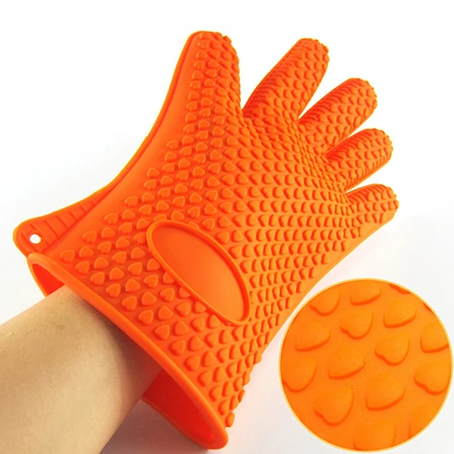 HOT Silicone Kitchen Heat Resistant Glove Pot Holder Baking BBQ Cooking