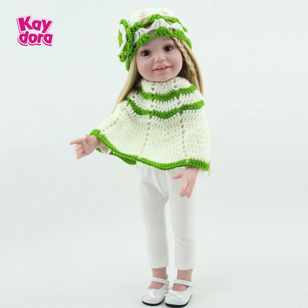 

Cuddly Princess Dolls 18Inch 45cm Vinyl Fashion Menino Very Real Toddler Baby Doll Toys For Children With Crochet Clothes Dress