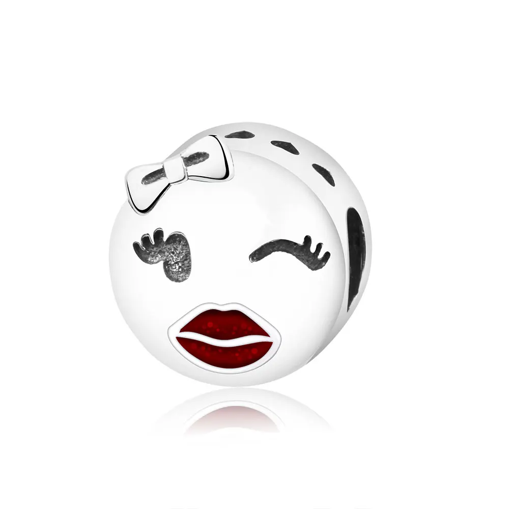 Очаровательный браслет Pandora, подлинный, 925 пробы, серебряный, любовь, бусина, шарм, сделай сам, ювелирное изделие, Berloque, подарок на день Святого Валентина - Цвет: PP0108