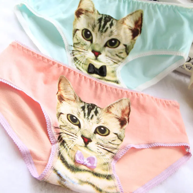 Girls Cat Panties Kids Cotton Underwear Teenage Panties For 12-20Y Casual Children Underwear Female Brief Culotte Femme