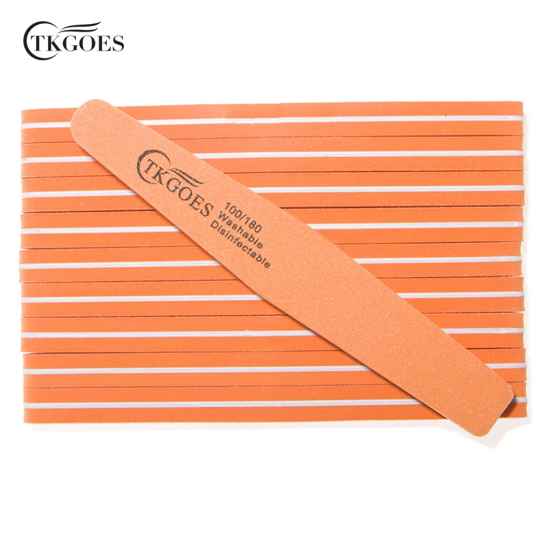 TKGOES 10pcs Nail File Diamond Fancy Nail Files Buffer Sanding Washable