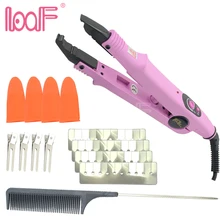 LOOF JR611 набор соединителей для волос для капсул, инструменты для наращивания волос, палочка, утюжок для плавления A, B, C, наконечник, черный, розовый