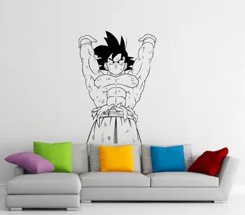 

Free shipping diy wallpaper Son Goku Wall Decal Manga Anime Vinyl Sticker Bedroom Decor Art Mural Door Sticker Housewares
