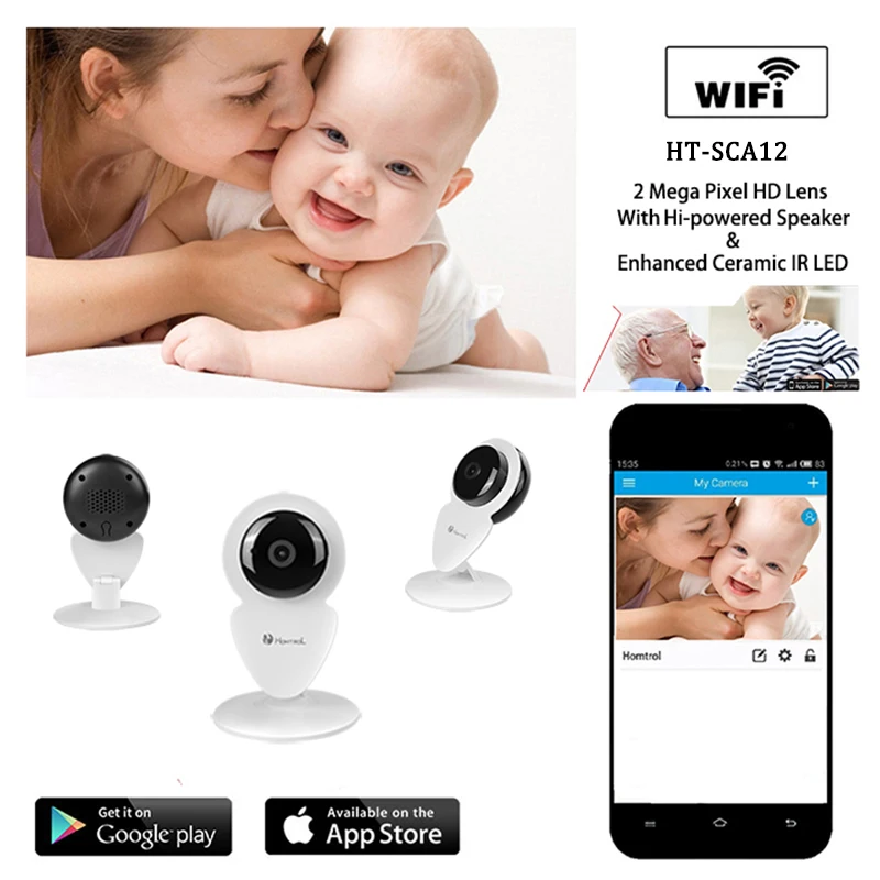 Intelligent Network Cube Camera 720P indoor P2P Smart Home Wireless IP Camera Alarm System