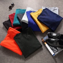 Новинка, модные брендовые мужские свитера, пуловеры с v-образным вырезом, Облегающие джемперы, шерстяная вязаная одежда, осенняя, корейский стиль, повседневная мужская одежда