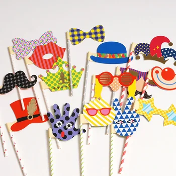 

Hipster,Clown Party Photo Booth Props Card Wedding,Birthday Supplies Party Favor DIY Finger,Lip Paper Stick Card
