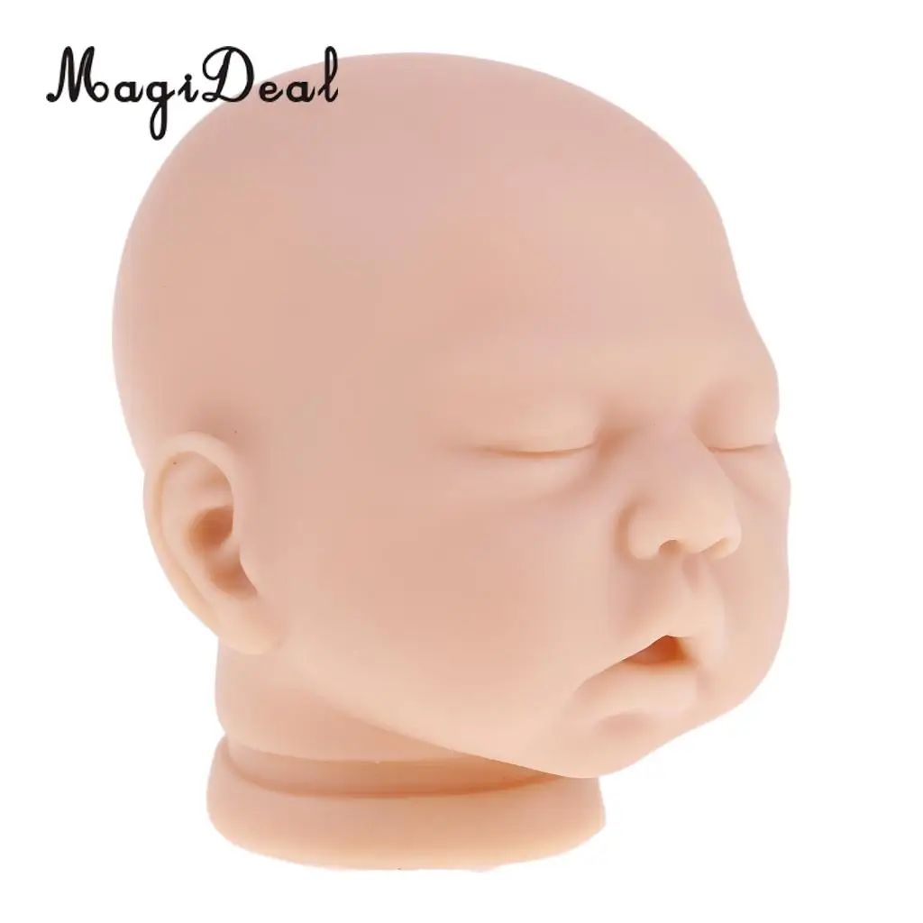 20inch Vinyl Unpainted Reborn Boy Doll Head Mold Kits Newborn Baby Doll DIY Making #1