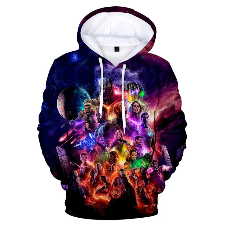 Avengers Endgame Hoodies Captain Marvel 3D Men Fans Quantum Realm Sweatshirt Streetwear Mantle Poleron Hombre Drop Shipping