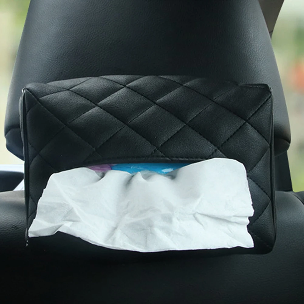 

Sun Visor Car Rectangle Adjustable Tissue Box Multifunctional Convenience Chair Back Hanging Universal Paper Tray Practical