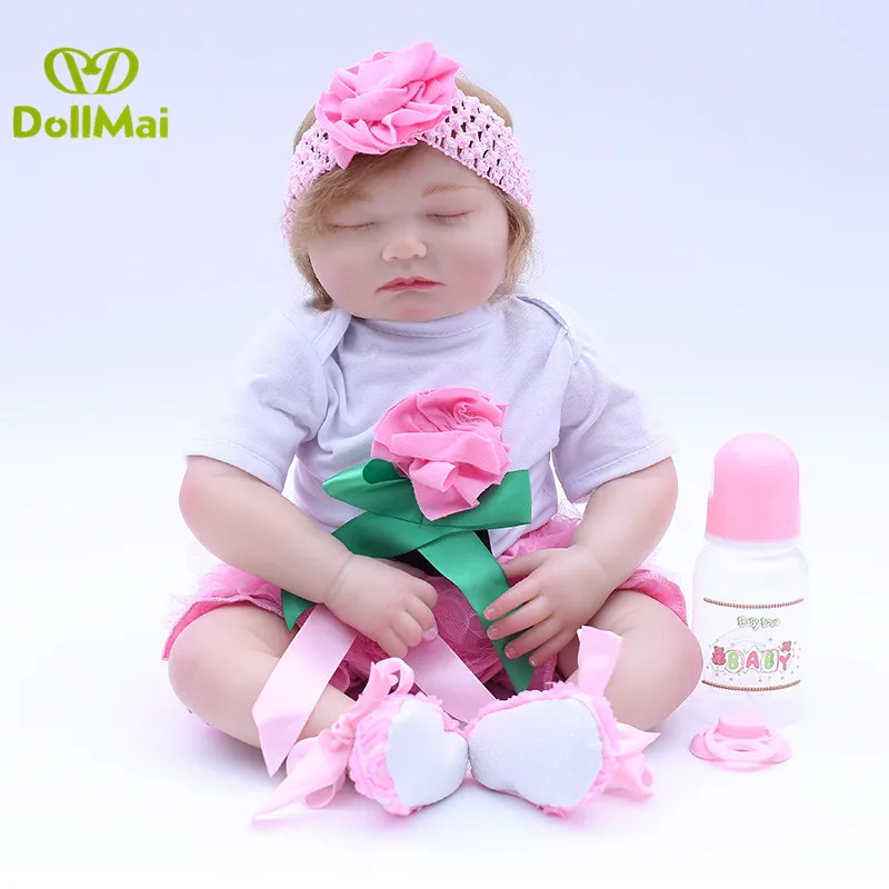 

Real alive Bebes reborn soft silicone baby doll reborn girls 20"50cm child gift toy dolls boneca brinquedo menina