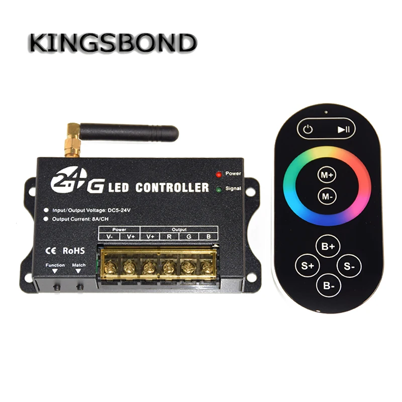 

2.4G RF201 wifi controller DC5V-12V RF remote control for dream color led strip lightRF led full color controller