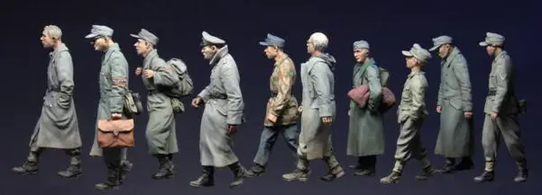 1/35 Смола Наборы большой набор ходьба солдат 10 шт./компл