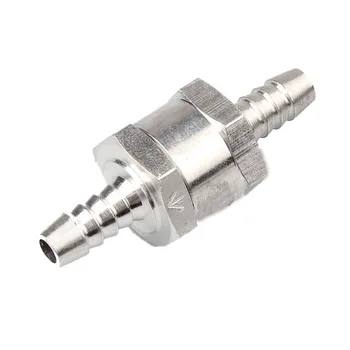 

1X Aluminum Fuel Non-Return Check Valve Petrol crude oil engine, Silver 8MM
