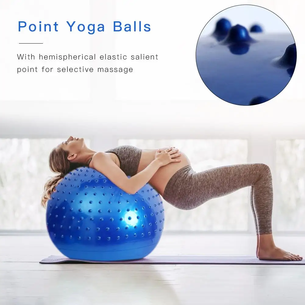 65CM Sports Yoga Balls Bola Pilates Fitness Ball Massage Salient Point Gym Balance Fitball Exercise Pilates Workout Massage Ball