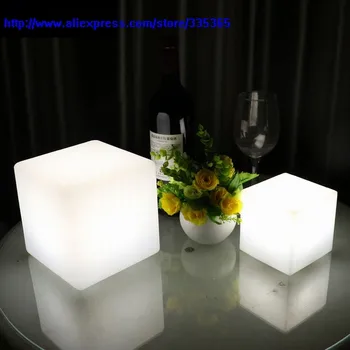 

PE Plastic20 X 20 X 20cm colorful led light for furniture RGB rechargeable battery led outdoor light with remote with charger