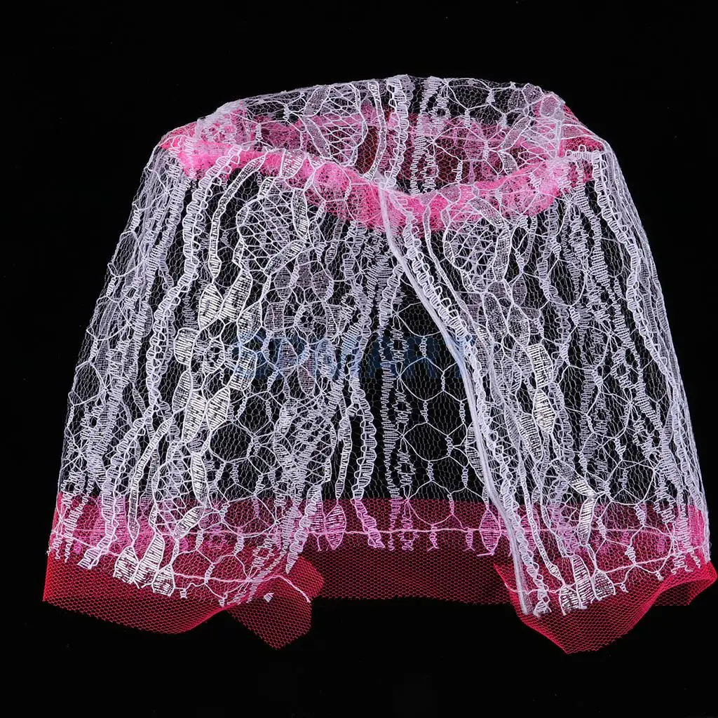 Dollhouse Miniature Mini Cradle Bed w/ Lace Cover Bedroom Furniture Decor For 3 inch Dolls 1/6 Action Figures Accessory