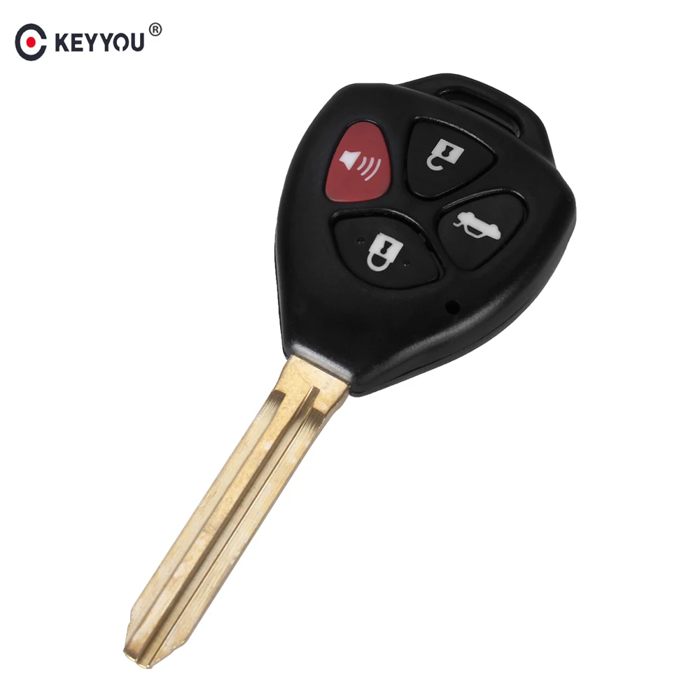 KEYYOU 4 кнопки дистанционного ключа автомобиля чехол Замена Брелок для Toyota Camry ключ для Toyota Camry, Avalon, corolla RAV4 Yaris 2008 2009 2010 2011